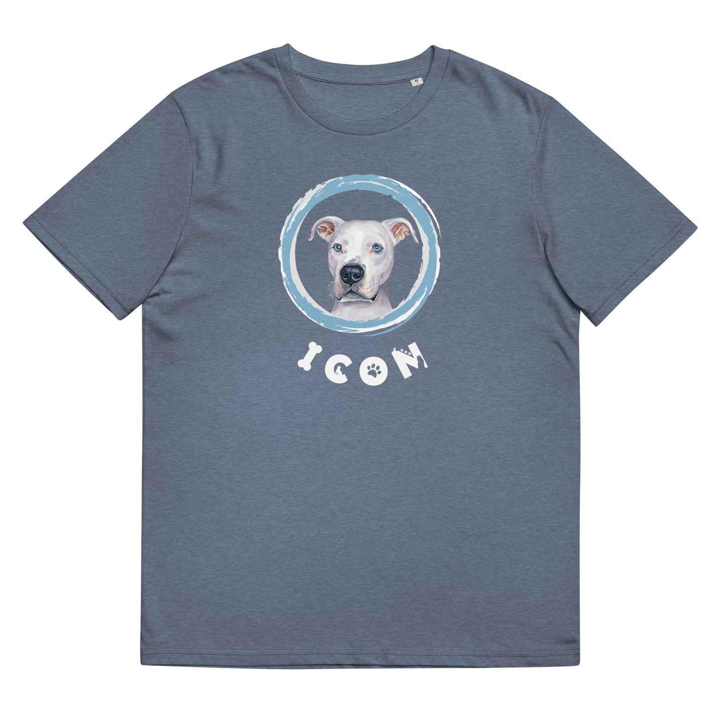 American Pitt Bull Terrier Dog TShirt Funny Dog Icon Shirt Unisex Organic Cotton T-Shirt