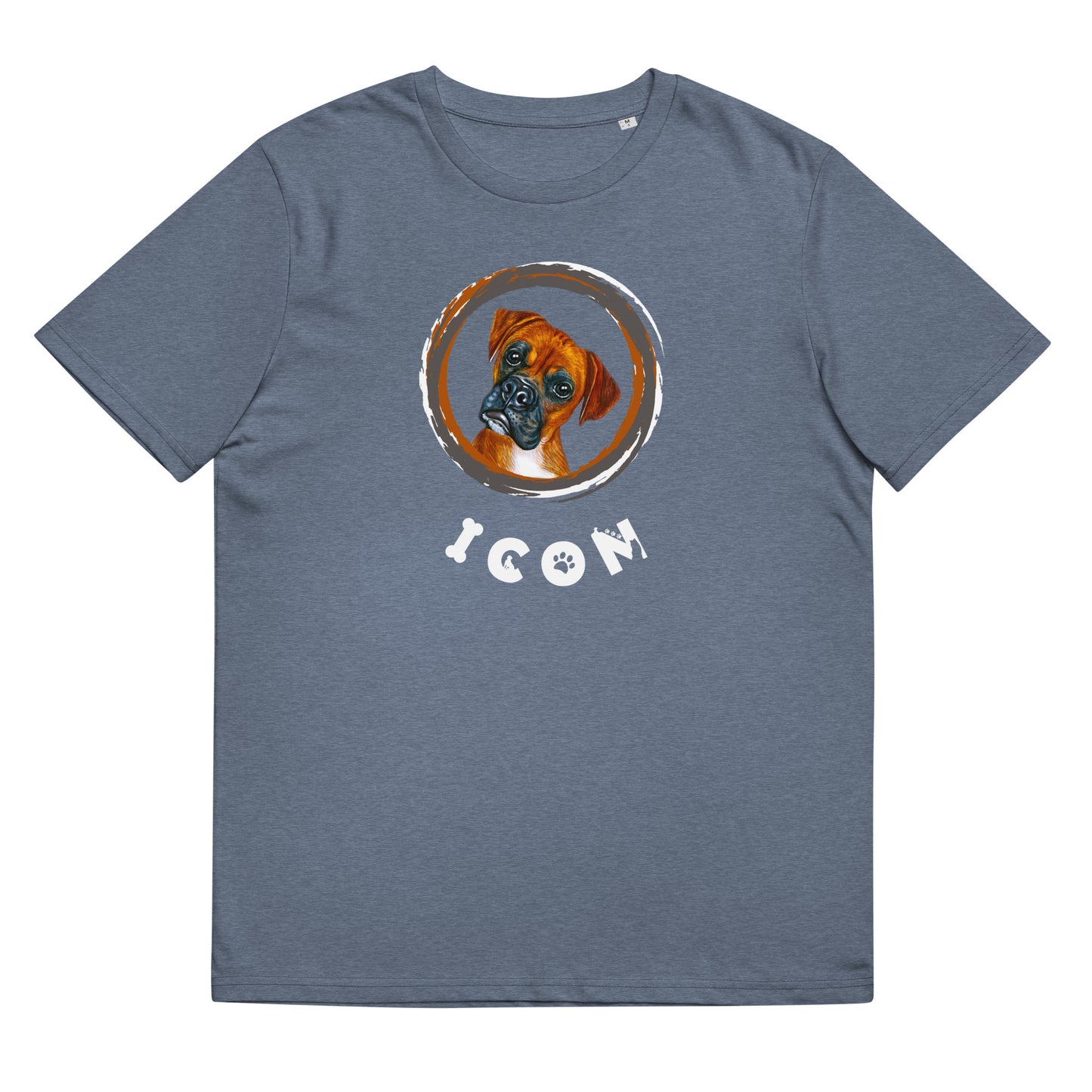 Boxer Dog TShirt Funny Dog Icon Shirt Unisex Organic Cotton T-Shirt