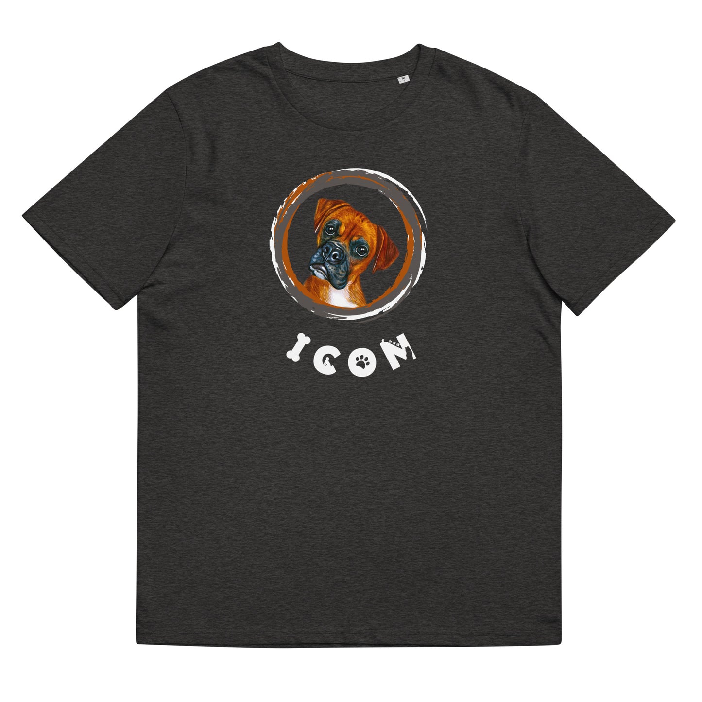 Boxer Dog TShirt Funny Dog Icon Shirt Unisex Organic Cotton T-Shirt