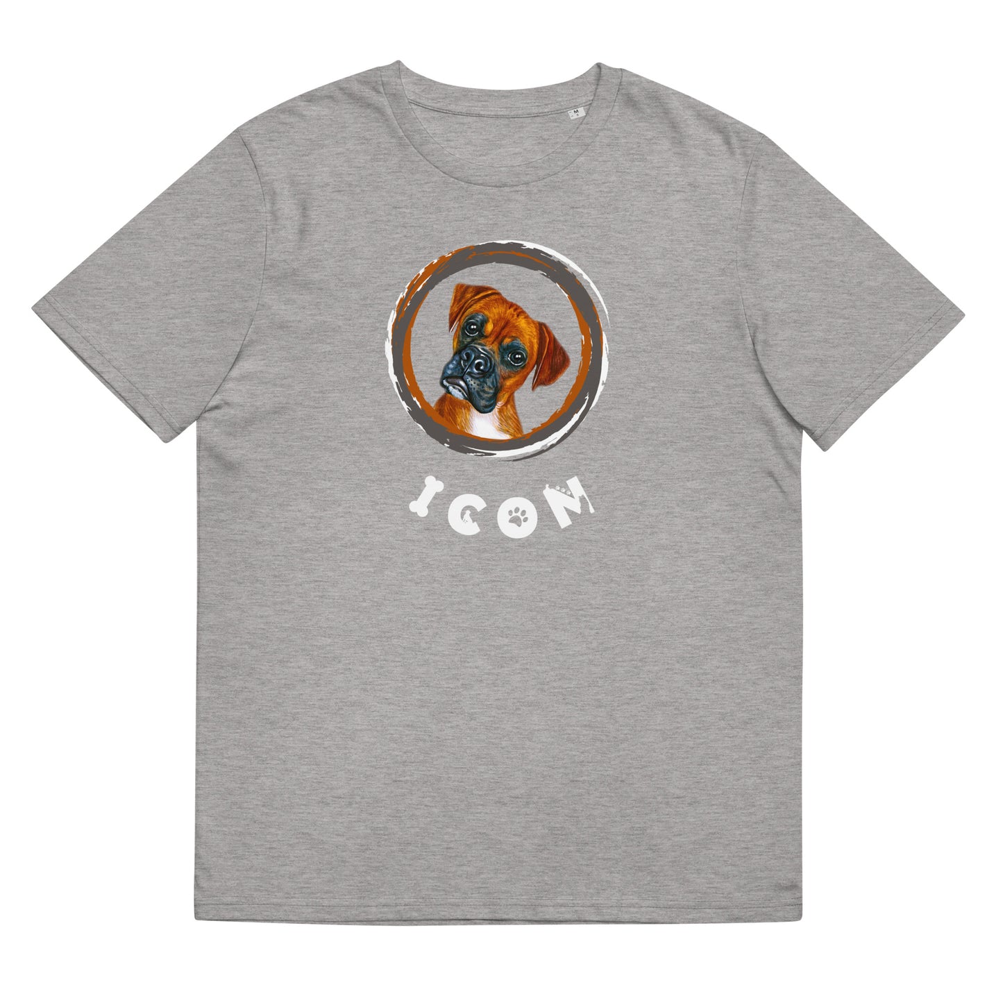 Boxer Dog TShirt Funny Dog Icon Shirt Unisex Organic Cotton T-Shirt