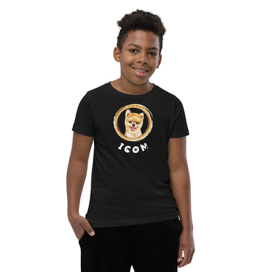 Pomeranian Dog TShirt Kids Funny Dog Icon Shirt Unisex Youth T-Shirt
