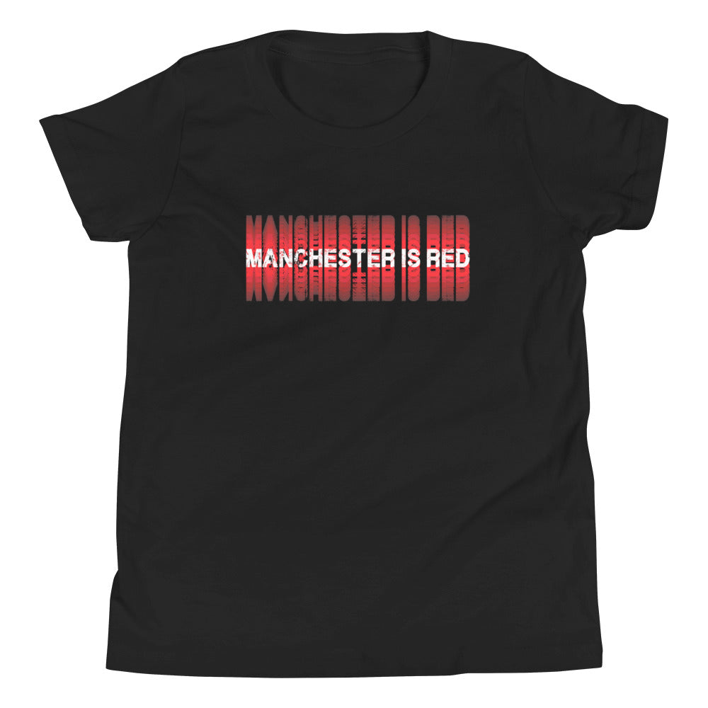 Manchester Is Red Youth TShirt United Football Shirt Funny Utd Slogan Unisex Kids T-Shirt