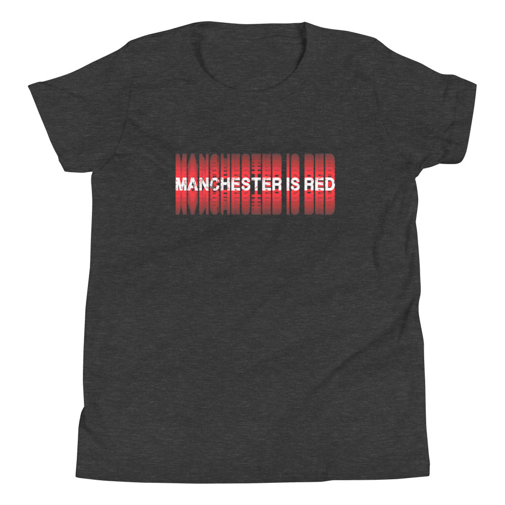 Manchester Is Red Youth TShirt United Football Shirt Funny Utd Slogan Unisex Kids T-Shirt