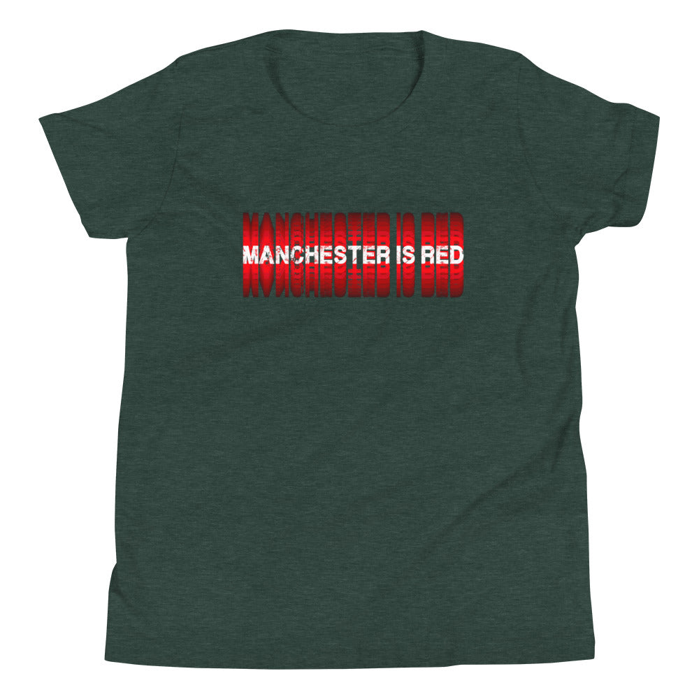 Manchester Is Red Youth TShirt United Football Shirt Funny Utd Slogan Unisex Kids T-Shirt