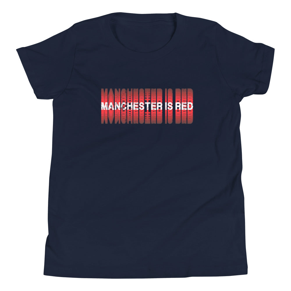 Manchester Is Red Youth TShirt United Football Shirt Funny Utd Slogan Unisex Kids T-Shirt